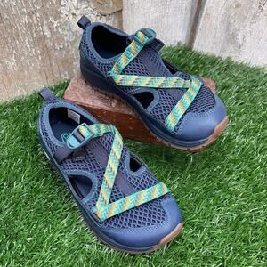 CHACO Odyssey Youth 3 Navy Green Sport Water Sandals